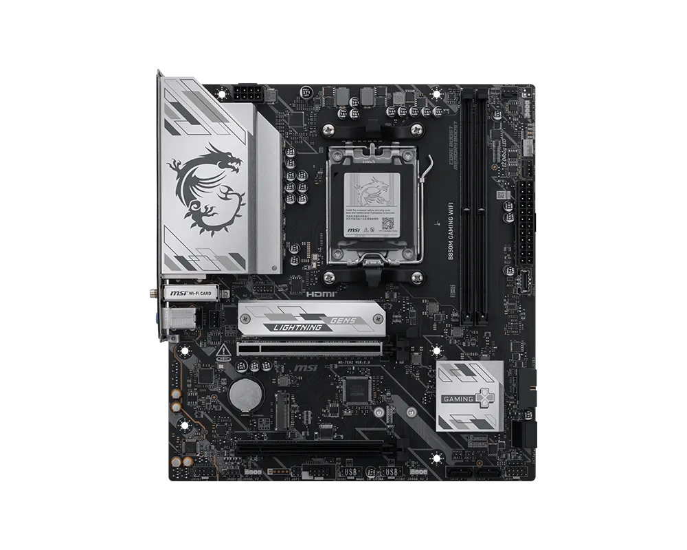MSI B850M GAMING WIFI (Supports AMD Ryzen™ 9000/ 8000/ 7000 Series | DDR RAM | Gen5 M.2 | 5G Lan | USB C)