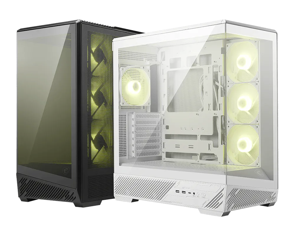 MSI MAG PANO 130R PZ Mid-Tower Gaming PC Case | 400mm GPU Support | USB Type-C | Back-Connect)
