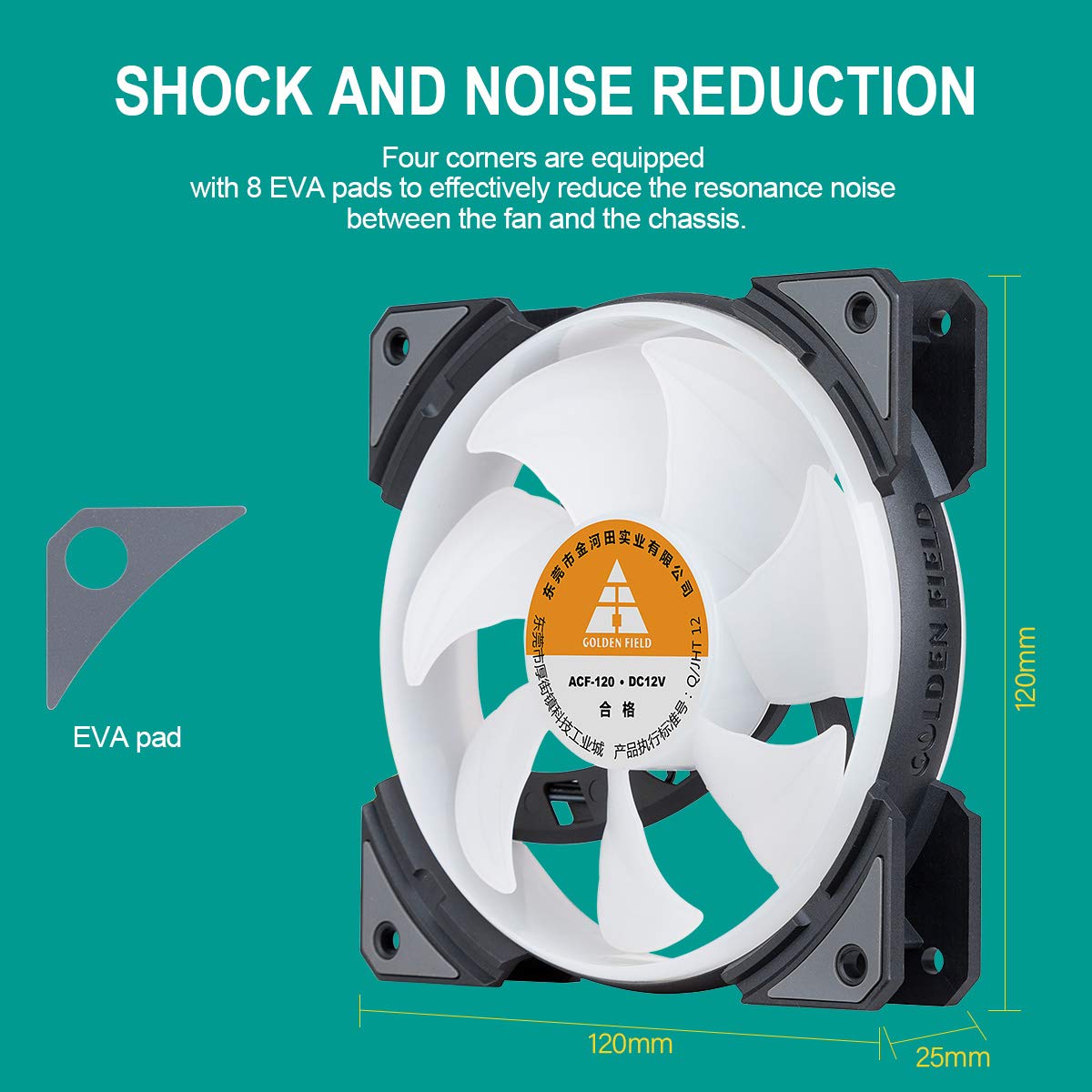 Golden Field RGB FAN Molex Casing Fan 
