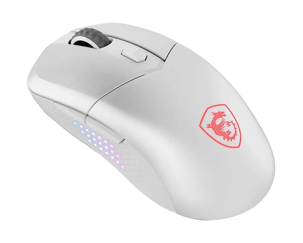 MSI VERSA 300 Elite WHITE (26000 DPI  |1000 Hz /1 ms Polling Rate | Kailh Micro Switch| RGB Light | 60M Clicks, Bluetooth, Wireless, Up to 200 hours)