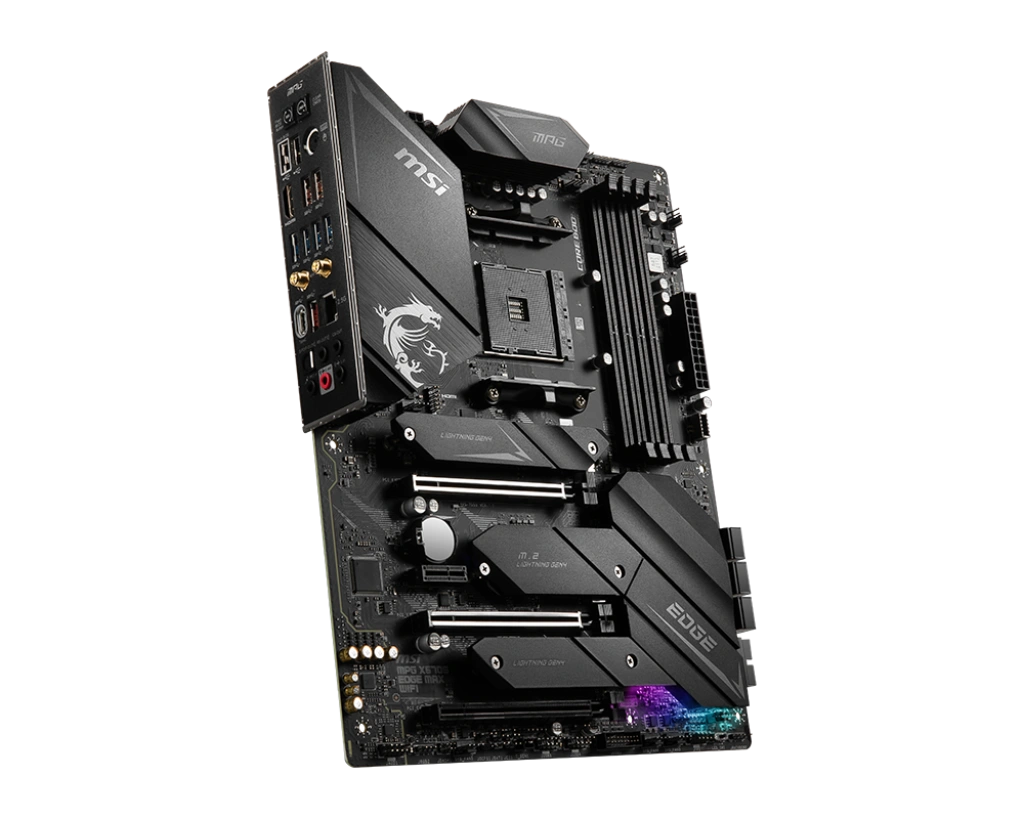 MSI MPG X570S EDGE MAX Wi-Fi DDR4 (ATX | Support AMD Ryzen AM4 Series Processor | DDR4 | Gen 4 M.2 | 2.5G LAN | Wi-Fi 6E & BT | USB-C | Mystic RGB Lig