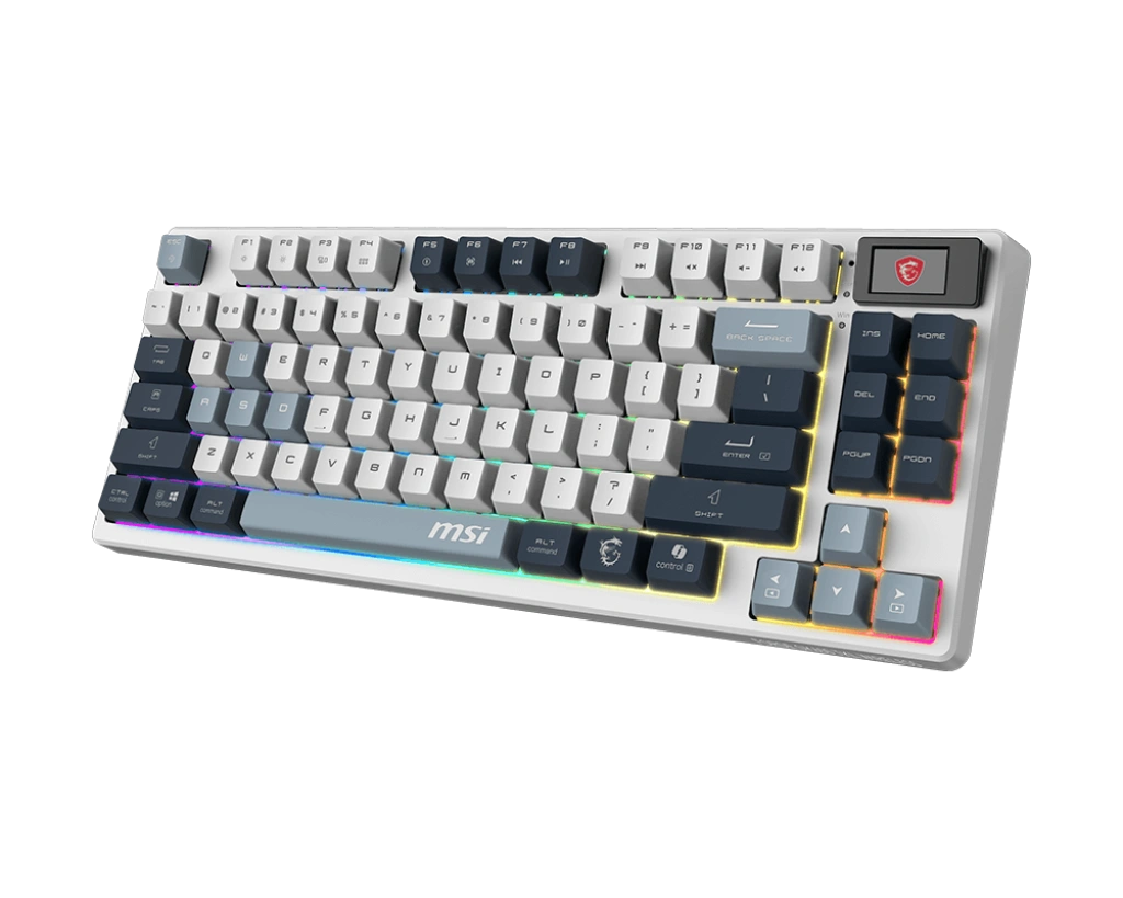 MSI Forge GK600 TKL SKY  (Mechanical Linear, Anti-Ghosting Keys,RGB, 50M+ Key Stroke Life, 1