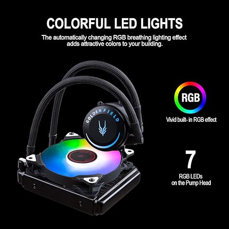 Golden Field Dragon Scale 120 (Single 12CM RGB FAN | Aluminum Radiator | Support Intel & AMD System)