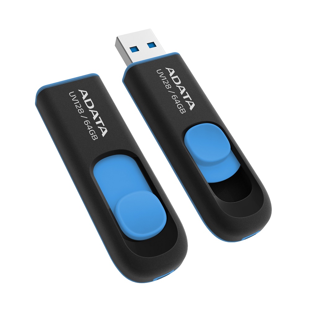 ADATA UV128 Pendrive (64GB | USB 3.2 | Read up to 100MB/s | Compact Size | Thumb Swipe)