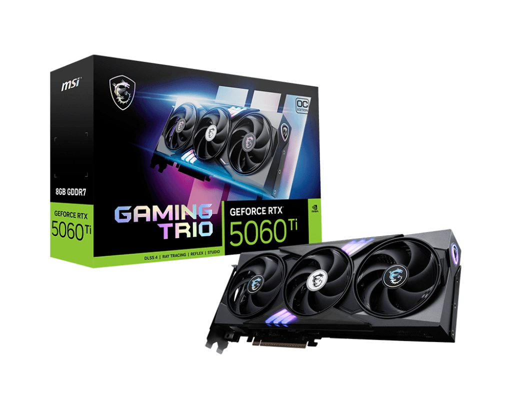 MSI GeForce RTX 5060 Ti 8G Gaming Trio (8GB GDDR7 | 128-bit | 2587 MHz Core Clocks | Triple FAN) MSI GeForce RTX 5060 Ti 8G Gaming Trio (8GB GDDR7 | 128-bit | 2587 MHz Core Clocks | Triple FAN)