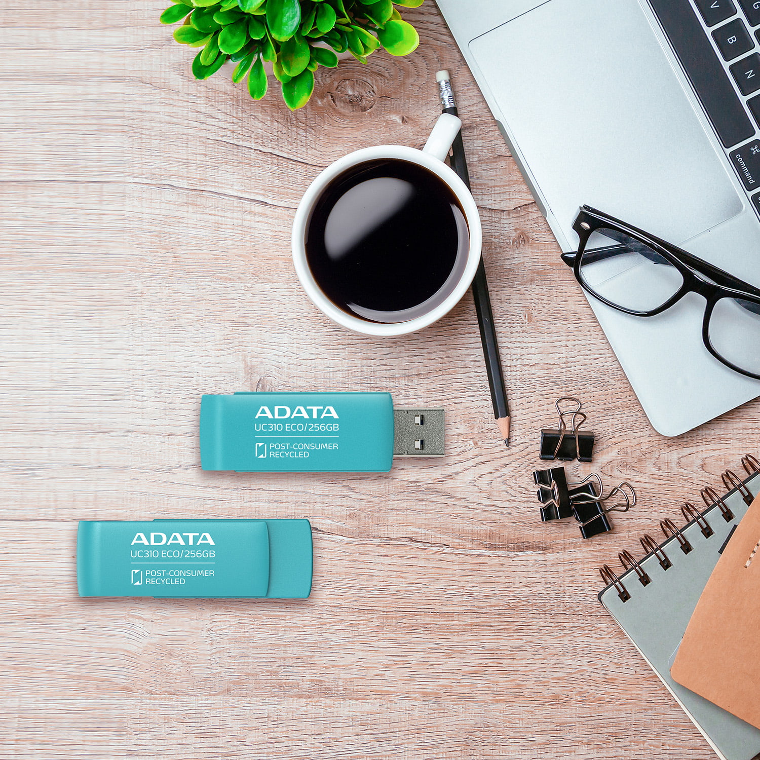 ADATA UC310 ECO Pendrive (64GB USB 3.2 | Capless Swivel Design)