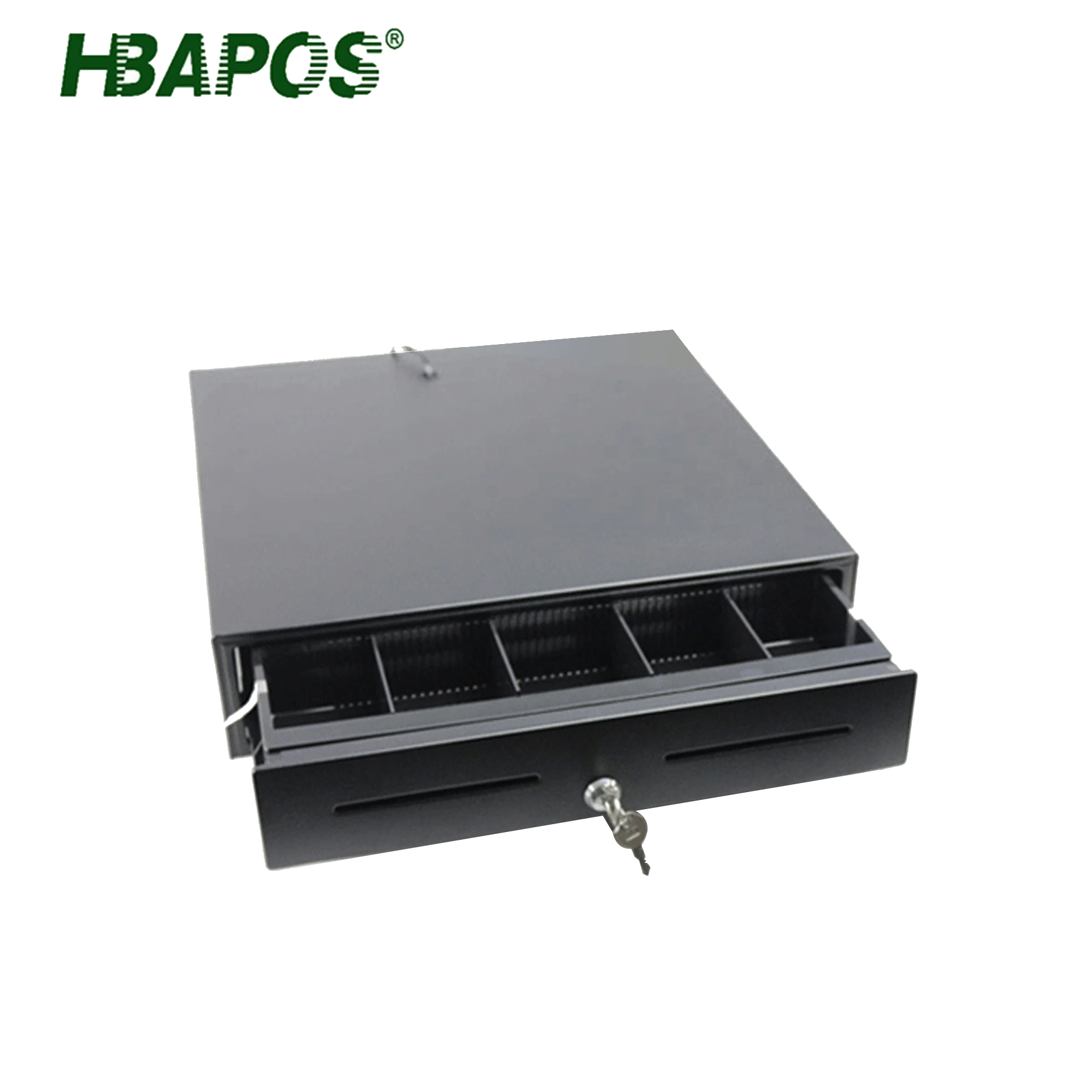 HBAPOS HBA-505 Cash Drawer (Metal Body | 5 Bills & 5 Coins | Manual Open Available)