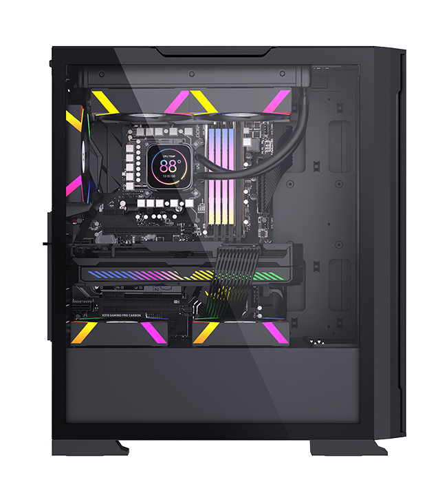 Golden Field KT02B (ATX MB Support | 4 RGB | Support 340mm GPU Length | with Goldkist 650W 80+ Bronze PSU)