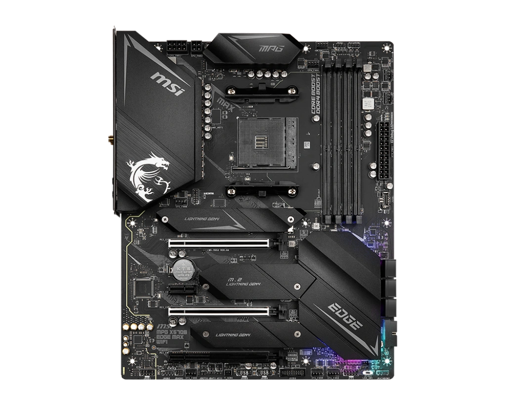 MSI MPG X570S EDGE MAX Wi-Fi DDR4 (ATX | Support AMD Ryzen AM4 Series Processor | DDR4 | Gen 4 M.2 | 2.5G LAN | Wi-Fi 6E & BT | USB-C | Mystic RGB Lig