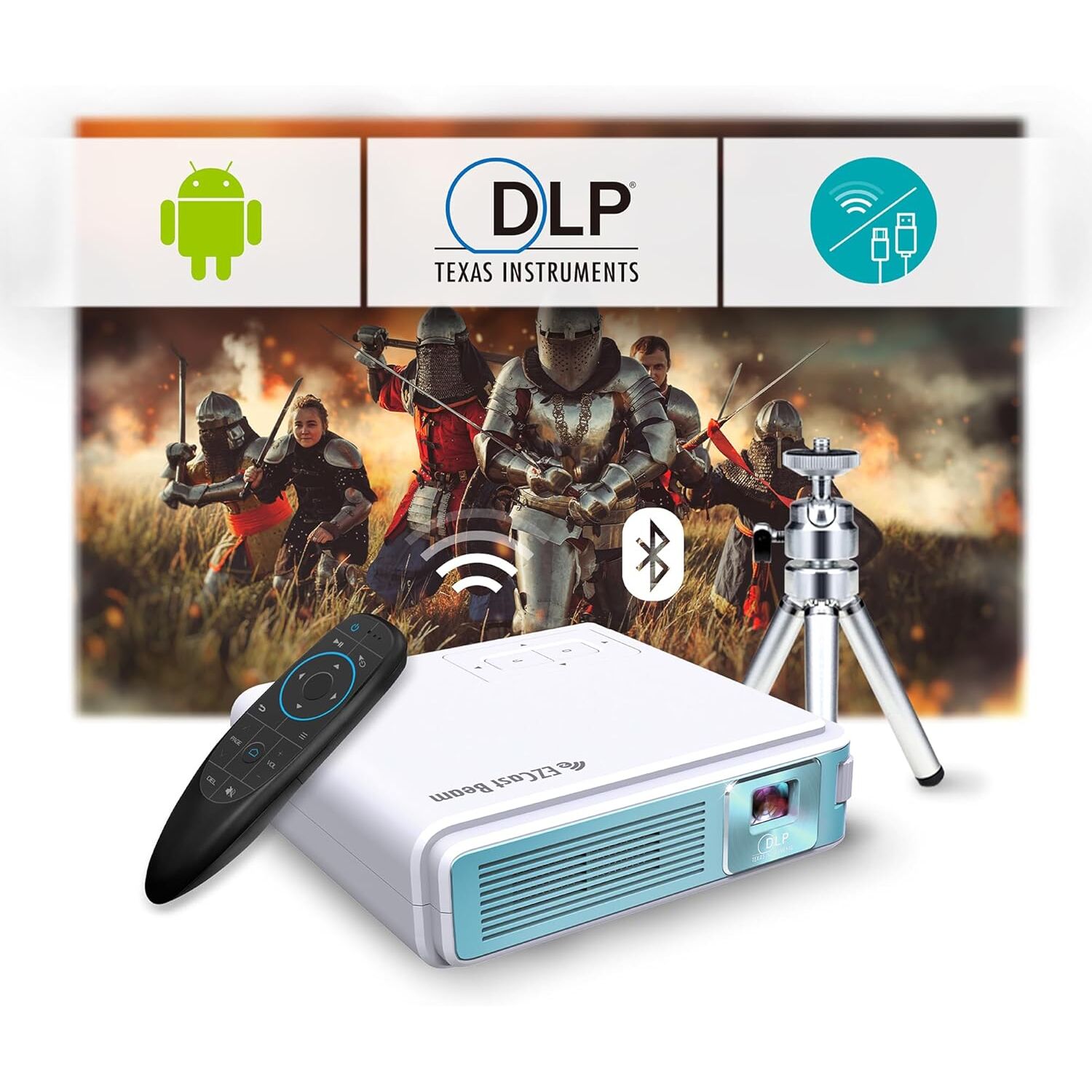 EZCast Beam J4a (480p | 300 Lumens | 20000Hrs Lamp Life | Android | Wi-Fi | 2W Speaker)