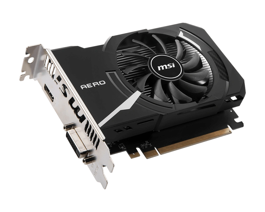 MSI GeForce GT 1030 Aero ITX 4G D4 OC (4GB GDDR4 | 64-bits | Support 4K@60Hz)